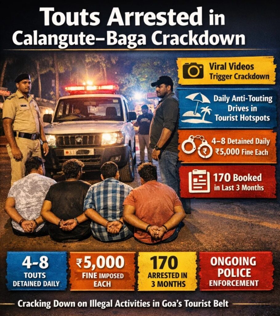 Viral Videos Trigger Police Crackdown in Calangute–Baga Tourist Belt