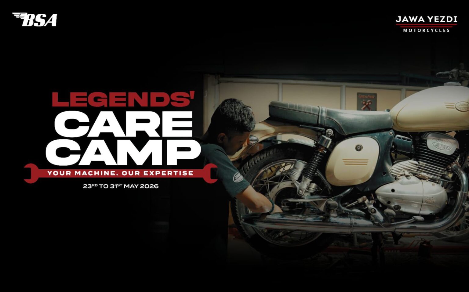 CLASSIC LEGENDS LAUNCHES 9-DAY “LEGENDS’ CARE CAMP” ACROSS JAWA, YEZDI AND BSA DEALERSHIP NETWORK