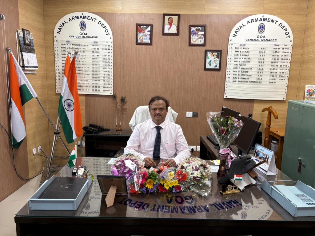 D. Mahesh Babu, INAS, takes over as the General Manager, Naval Armament Depot, Goa