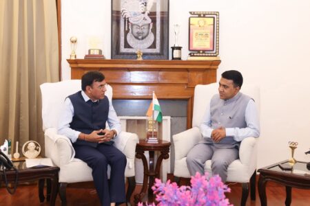 Goa CM Meets Union Minister Mansukh Mandaviya In New Delhi