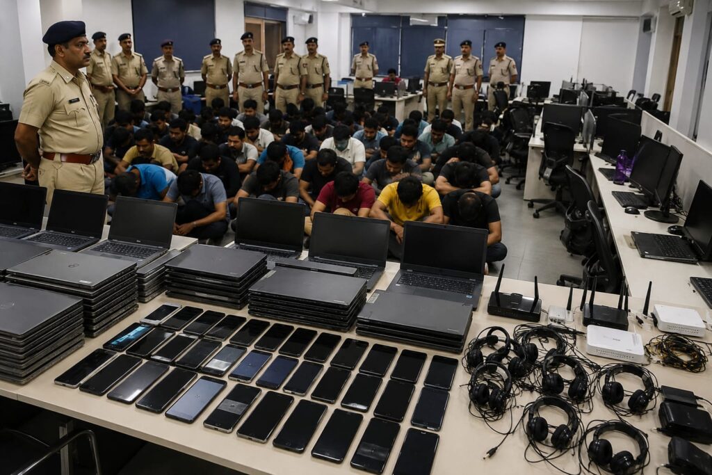 Illegal Call Centre Busted In Verna; 26 Arrested For Cheating US Citizens