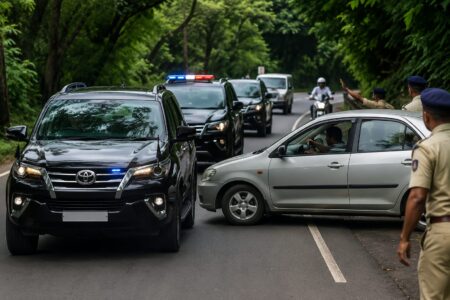 Drunk Driver Nearly Hits CM’s Convoy at Amona; Four Arrested