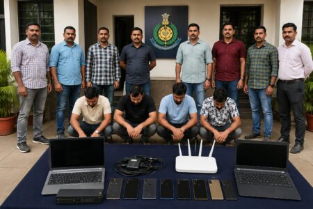Crime Branch Busts Illegal Online Cricket Betting Racket in Mapusa, Four Arrested