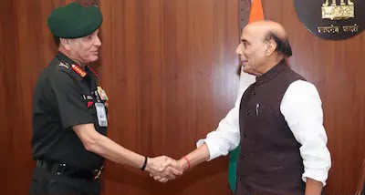 New Army Chief General Dhiraj Seth Meets Rajnath Singh Days After Taking Charge