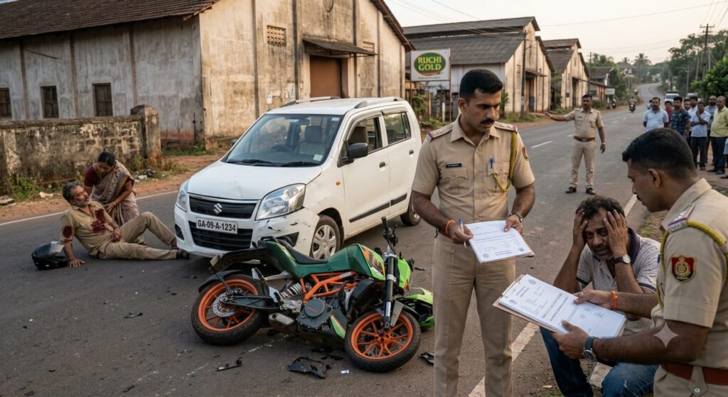 Motorcyclist Injured in Crash Near Sonsodo, Car Driver Booked