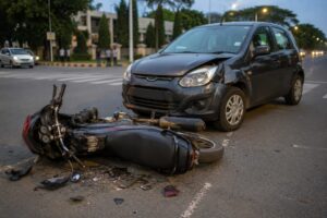 Motorcyclist Booked After Pillion Rider Suffers Grievous Injuries in Verna Crash