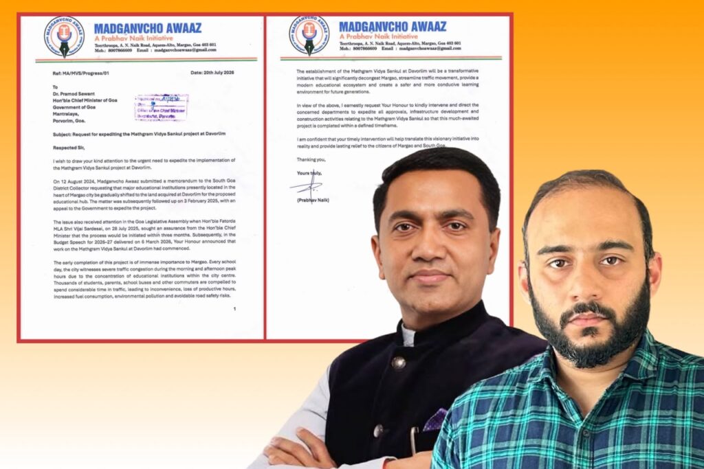 Prabhav Naik Urges CM to Expedite Mathgran Vidya Sankul Project