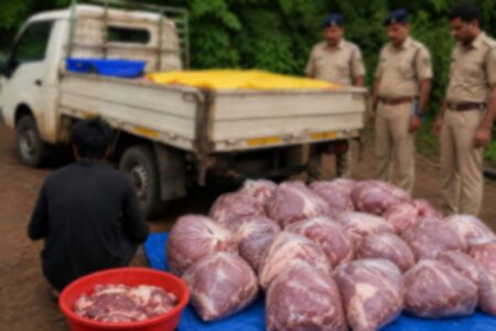 1,800 kg of Meat Seized at Keri, Driver Held