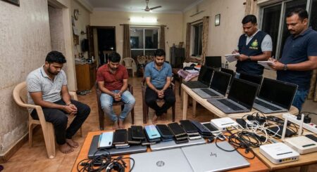 Online Gambling Raid In Colva; 3 Arrested, Gadgets Worth ₹13 Lakh Seized