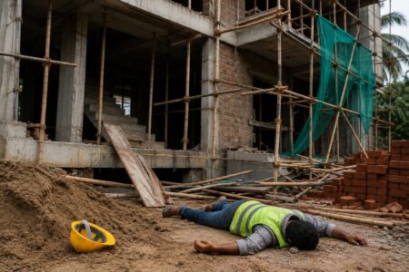 Three Booked After Labourer Falls To Death At Agonda Construction Site