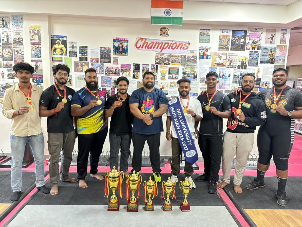 Peddem Weightlifting Centre Creates History With 8 Gold Medals at Goa Inter Collegiate Championship