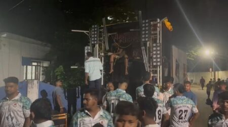Police Dismantle DJ Systems From Visarjan Trucks In Mormugao