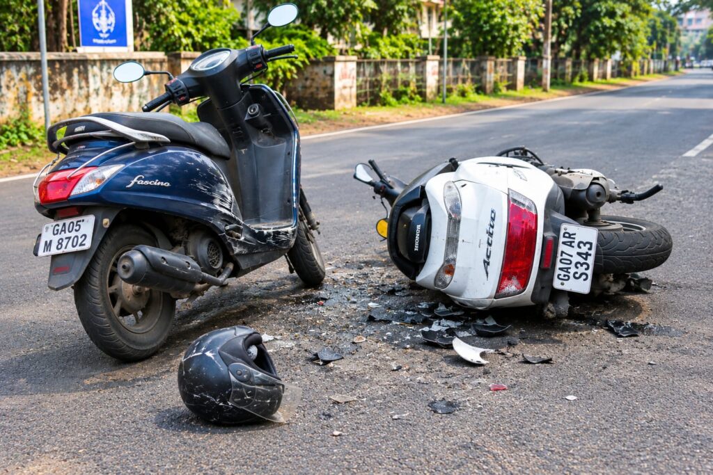 Scooter rider booked after rash driving leaves another motorist injured in Corlim