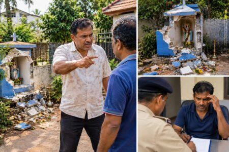 Mapusa man booked for alleged trespass, damage to worship structure and threats