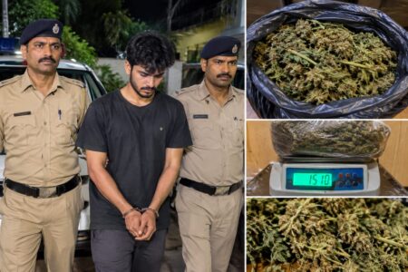 23-Year-Old Arrested In Calangute With 1.51 Kg Suspected Ganja