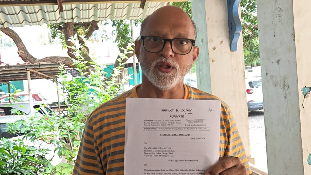 Salkar sends defamation notice to Viriato Fernandes over Chicolna Communidade land row