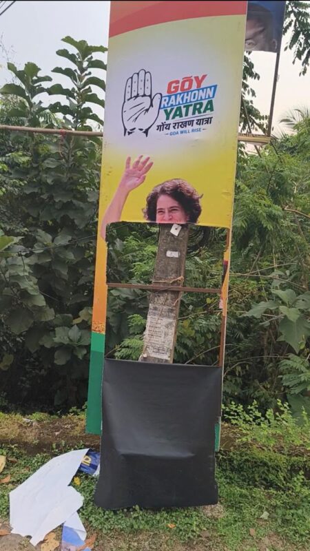 Torn Goy Rakhonn Yatra posters expose BJP’s fear in Shiroda: Congress