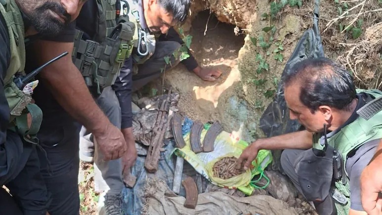Old Terror Hideout Unearthed In Handwara, Huge Arms Cache Recovered