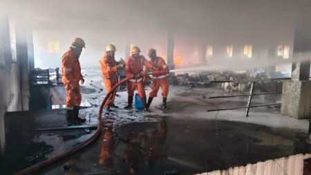 Fire Breaks Out At Dulex Paint Company Warehouse In Verna