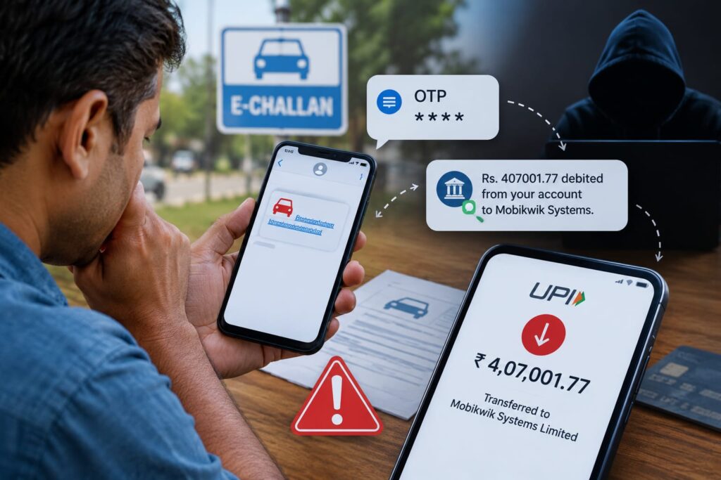 Canacona Man Loses Over ₹4.07 Lakh in Suspected E-Challan Link Fraud