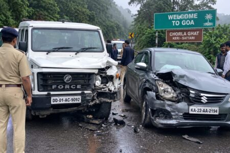 Rash driving at Chorla Ghat leaves three injured, one seriously