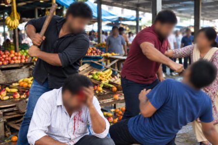 Two men booked for assault, fruit stall damage in Sanquelim