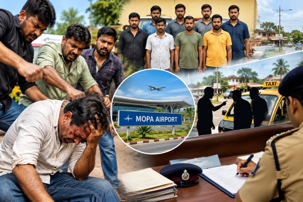 Eight booked for assaulting taxi driver in Pernem over Mopa Airport touting dispute