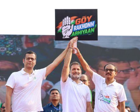 Goy Rakhonn Yatra concludes in Margao; Rahul Gandhi targets BJP over land, jobs and corruption