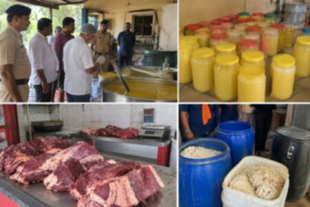 Suspected ghee manufacturing from animal fat detected at Raia