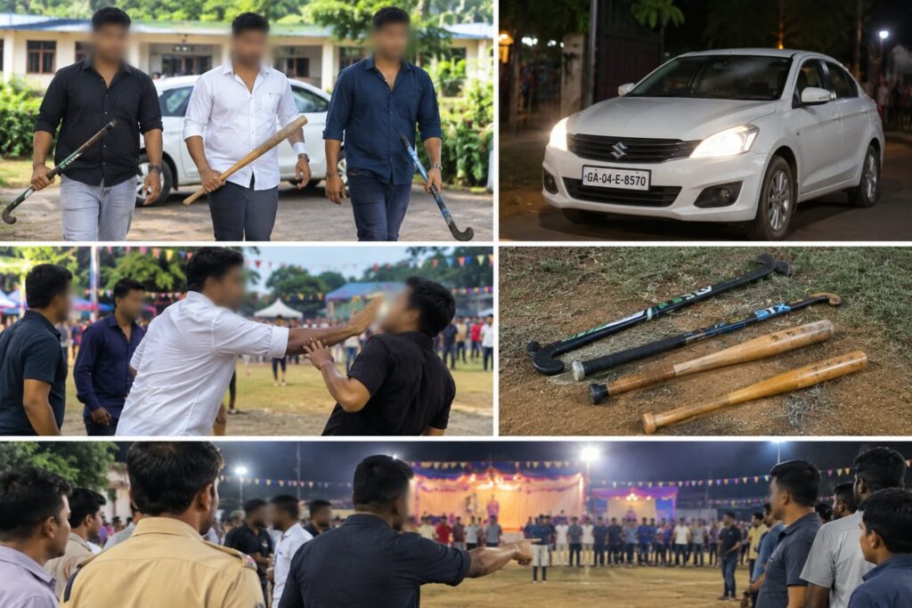 Three men booked for trespass and threats at Mapusa college ground