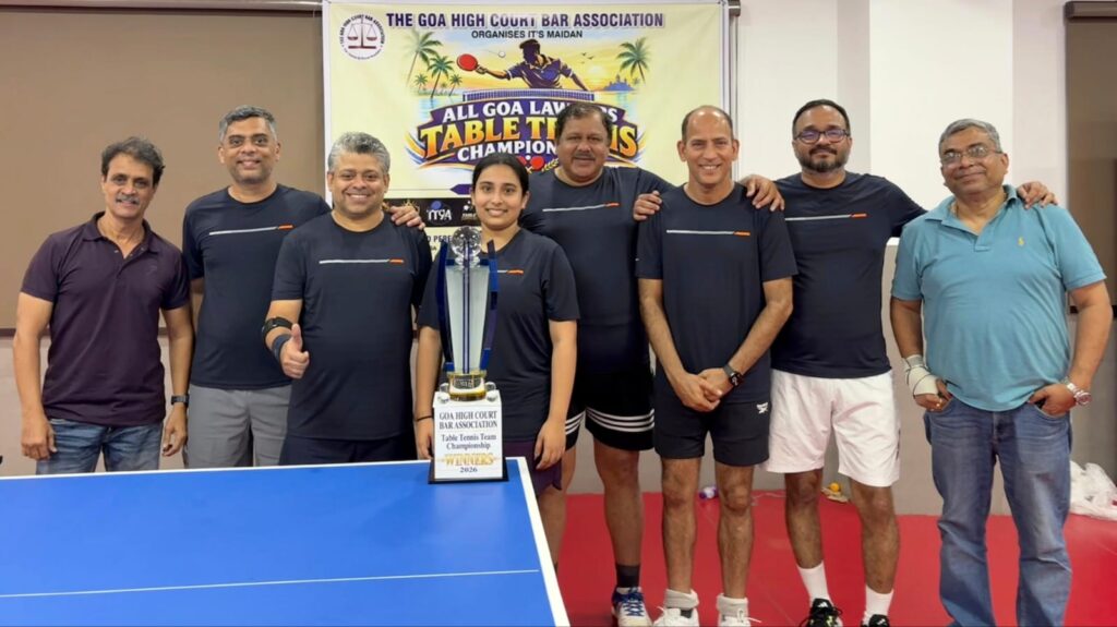 High Court Warriors Beat Legal Smashers to Win Goa High Bar Association Table Tennis Title