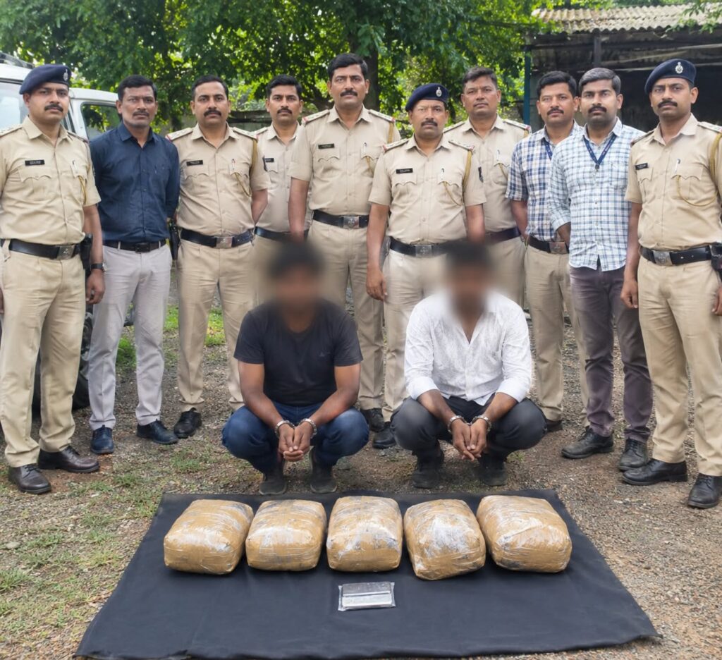 Mapusa Police Arrest Two in Ganja Case, Seize 1.2 Kg of Cannabis