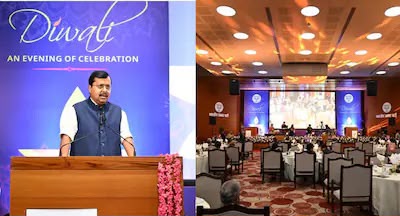Nitin Nabin Hosts Diplomats from 50 Countries for Diwali Celebrations at BJP Headquarters