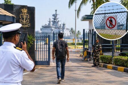 Man booked for unlawful entry into restricted INS Hansa area